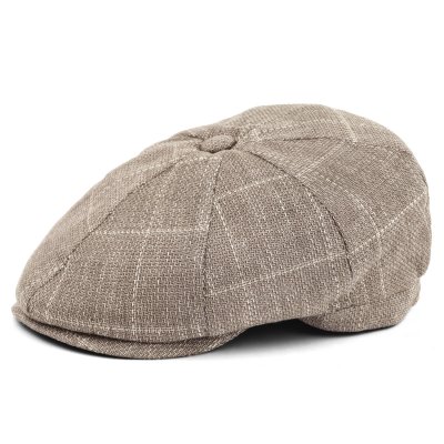 Flat cap - Gårda Clemmons Checkered Newsboy (beige)