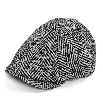 Flat cap - Gårda Coulter Newsboy (black/white)