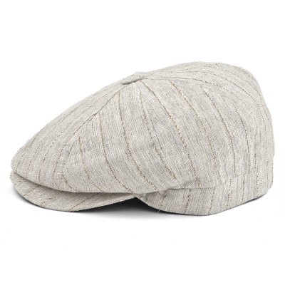 Flat cap - Gårda Crispin Striped Newsboy (greige)