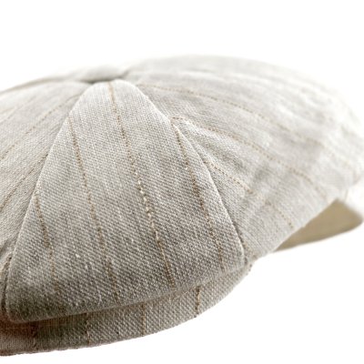 Flat cap - Gårda Crispin Striped Newsboy (greige)