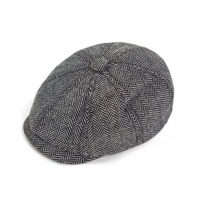 Flat cap - Gårda Digby Children's Newsboy Cap (black/white)