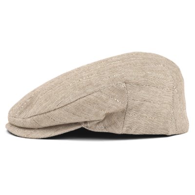 Flat cap - Gårda Edington Striped Sixpence (beige)