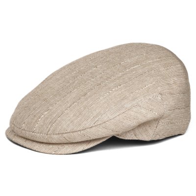 Flat cap - Gårda Edington Striped Sixpence (beige)