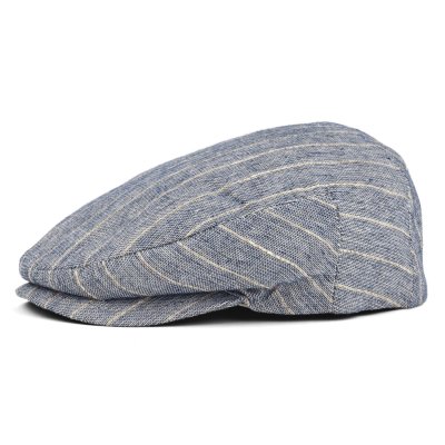 Flat cap - Gårda Edington Striped Sixpence (blue)