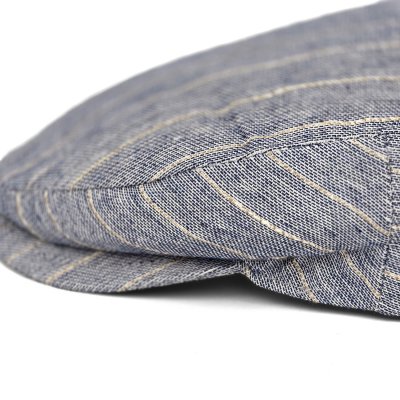Flat cap - Gårda Edington Striped Sixpence (blue)