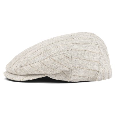 Flat cap - Gårda Edington Striped Sixpence (greige)