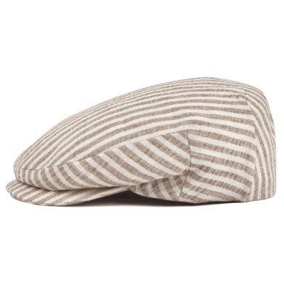 Flat cap - Gårda Gargery Striped Sixpence (beige)