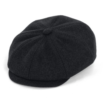 Flat cap - Gårda Premium Larkhall Wool Newsboy (black)