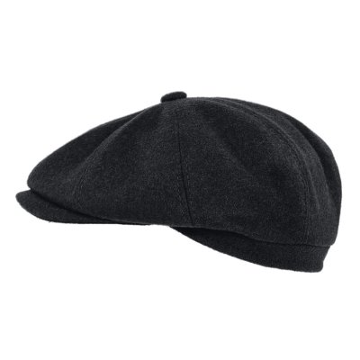 Flat cap - Gårda Premium Larkhall Wool Newsboy (black)