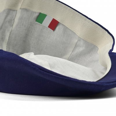 Gubbkeps / Flat cap - Gårda Vico Cotton Flat Cap (marinblå)