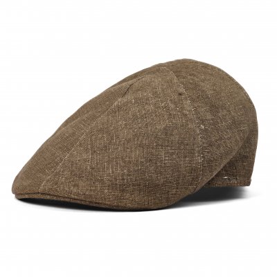 Flat Cap - Gårda Tallone Linen Flat Cap (brown)