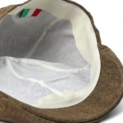 Flat Cap - Gårda Tallone Linen Flat Cap (brown)