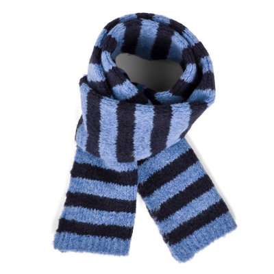 Scarves - Gårda Grindelwald Striped Wool Mix Scarf (blue)