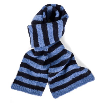 Scarves - Gårda Grindelwald Striped Wool Mix Scarf (blue)