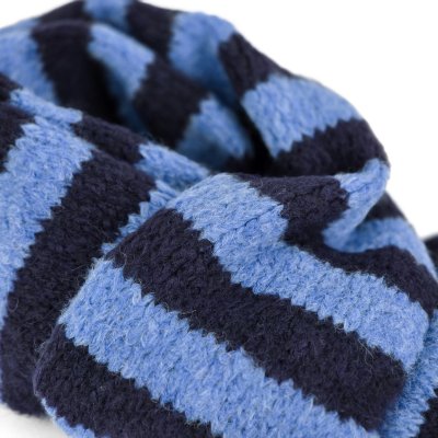 Scarves - Gårda Grindelwald Striped Wool Mix Scarf (blue)