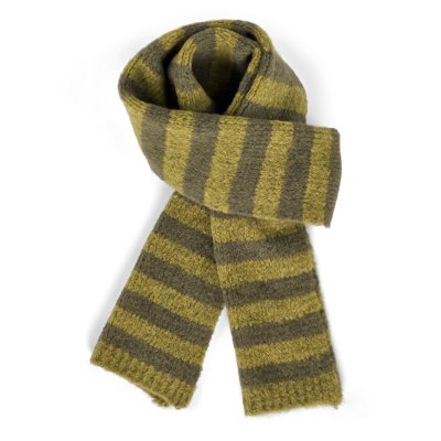 Scarves - Gårda Grindelwald Striped Wool Mix Scarf (green)