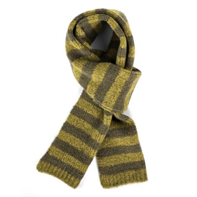Scarves - Gårda Grindelwald Striped Wool Mix Scarf (green)