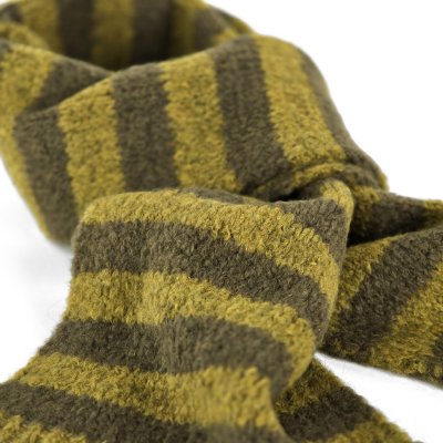 Scarves - Gårda Grindelwald Striped Wool Mix Scarf (green)