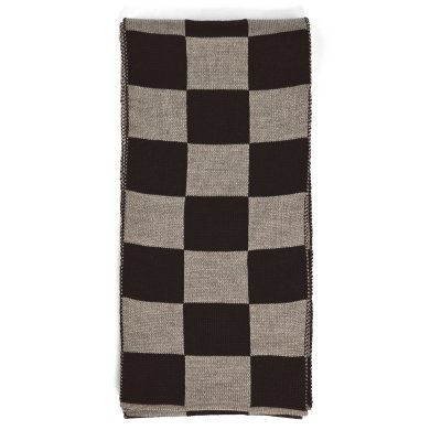 Scarves - Gårda Kitzbühel Merino Wool Check Scarf (brown/beige)