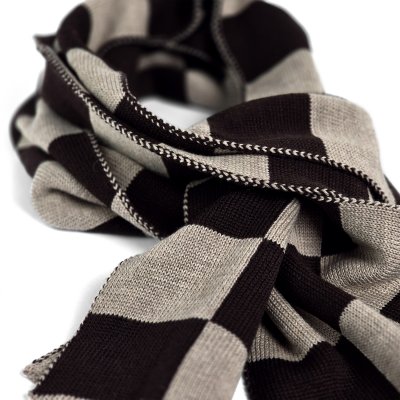 Scarves - Gårda Kitzbühel Merino Wool Check Scarf (brown/beige)