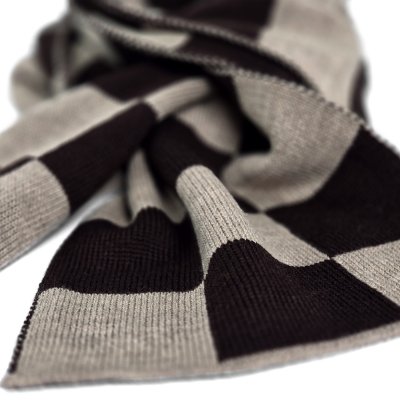 Scarves - Gårda Kitzbühel Merino Wool Check Scarf (brown/beige)