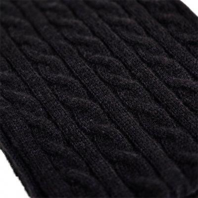 Scarves - Gårda Sölden Cable Knit Wool Mix Scarf (black)
