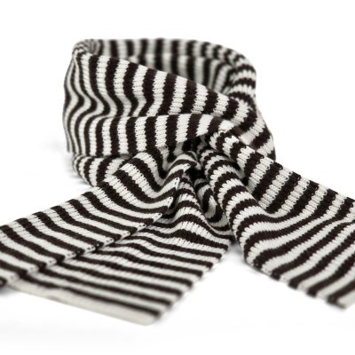 Scarves - Gårda Engelberg Striped Wool Mix Scarf (brown/white)