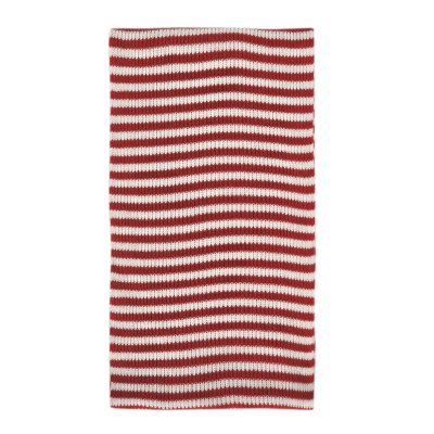Scarves - Gårda Engelberg Striped Wool Mix Scarf (red/white)