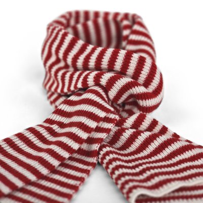 Scarves - Gårda Engelberg Striped Wool Mix Scarf (red/white)