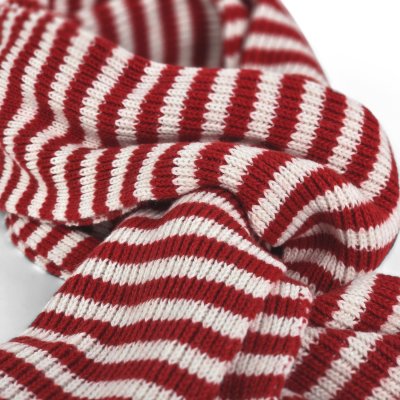 Scarves - Gårda Engelberg Striped Wool Mix Scarf (red/white)