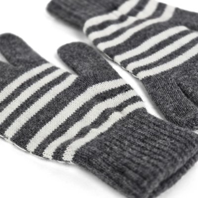 Gloves - Gårda Cavalese Knitted Wool Mix Gloves (grey/white)