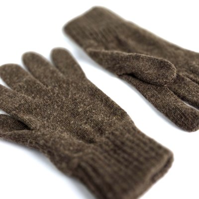 Gloves - Gårda Tolmin Knitted Wool Mix Gloves (brown)