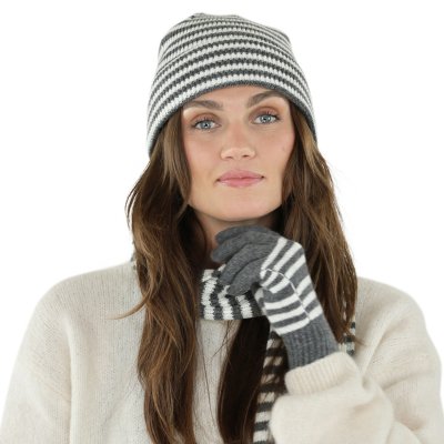 Gloves - Gårda Cavalese Knitted Wool Mix Gloves (grey/white)