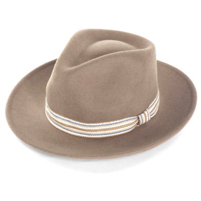 Hats - Gårda Belluno Crushable Wool felt Fedora (beige)