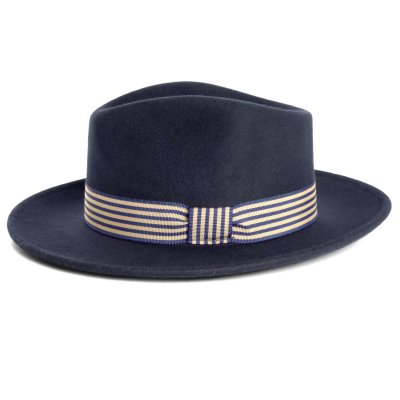 Hats - Gårda Belluno Crushable Wool felt Fedora (blue)