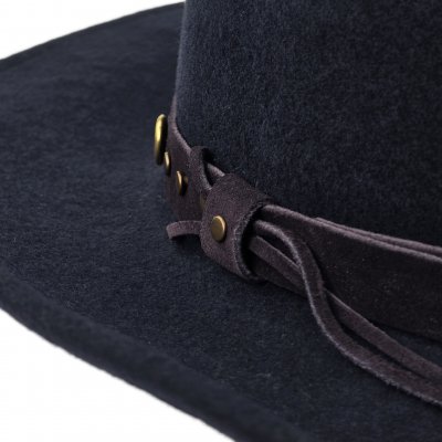 Hats - Gårda Bowmont Crushable Wool felt Western hat (blue)