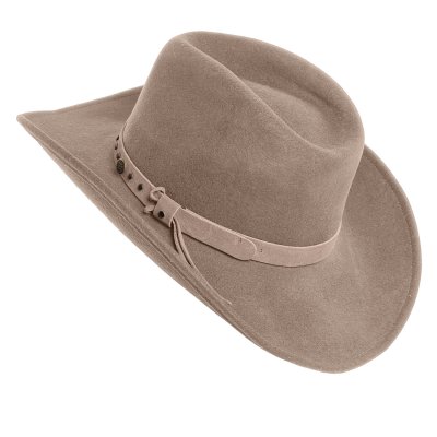 Hats - Gårda Bowmont Crushable Wool felt Western hat (greige)