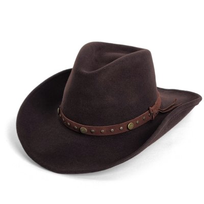 Hats - Gårda Bowmont Crushable Wool felt Western hat (brown)