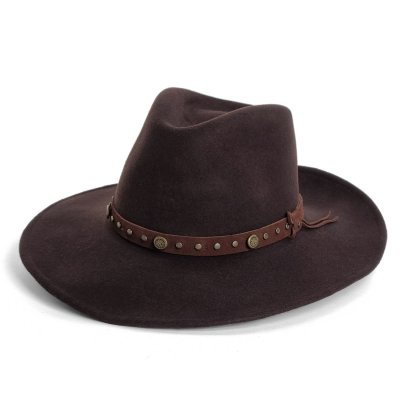 Hats - Gårda Bowmont Crushable Wool felt Western hat (brown)