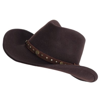 Hats - Gårda Bowmont Crushable Wool felt Western hat (brown)