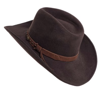 Hats - Gårda Bowmont Crushable Wool felt Western hat (brown)
