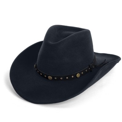 Hats - Gårda Bowmont Crushable Wool felt Western hat (black)