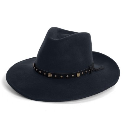 Hats - Gårda Bowmont Crushable Wool felt Western hat (black)