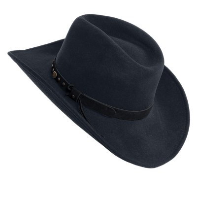 Hats - Gårda Bowmont Crushable Wool felt Western hat (black)
