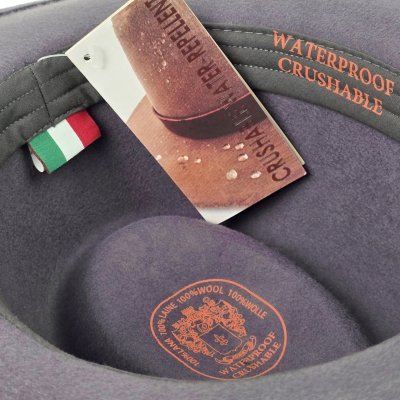 Hats - Gårda Braga Wool felt Fedora (grey)