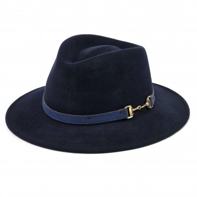 Hats - Gårda Braga Wool felt Fedora (navy)