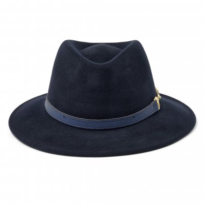 Hats - Gårda Braga Wool felt Fedora (navy)
