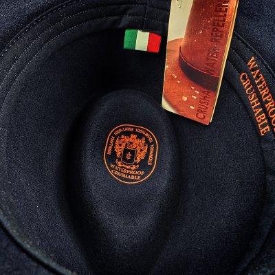 Hats - Gårda Braga Wool felt Fedora (navy)