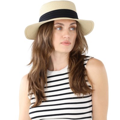 Straw Hat - Gårda Corfu Gambler (beige/black)