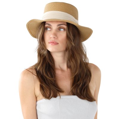 Straw Hat - Gårda Corfu Gambler (khaki/pink)